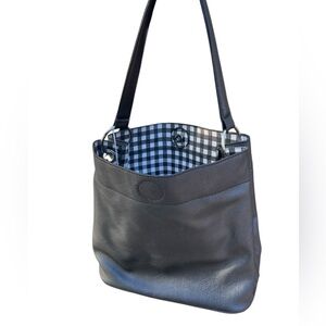 Carlos Santana Black Leather Shoulder Bag